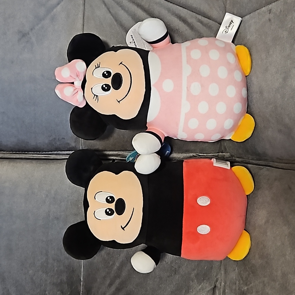 NWT Disney's MICKEY & MINNIE Mouse Hugmee Squishmallows Plush Set - 10in.